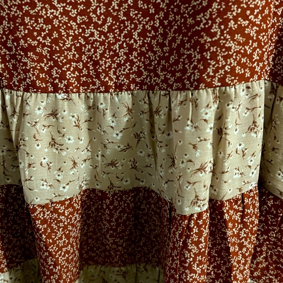 Paper crane orange fall blouse - Picture 3 of 4